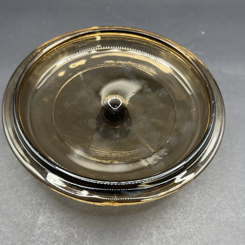 Pyrex Corning Ware Visions P81C Amber Replacement Glass Lid 6